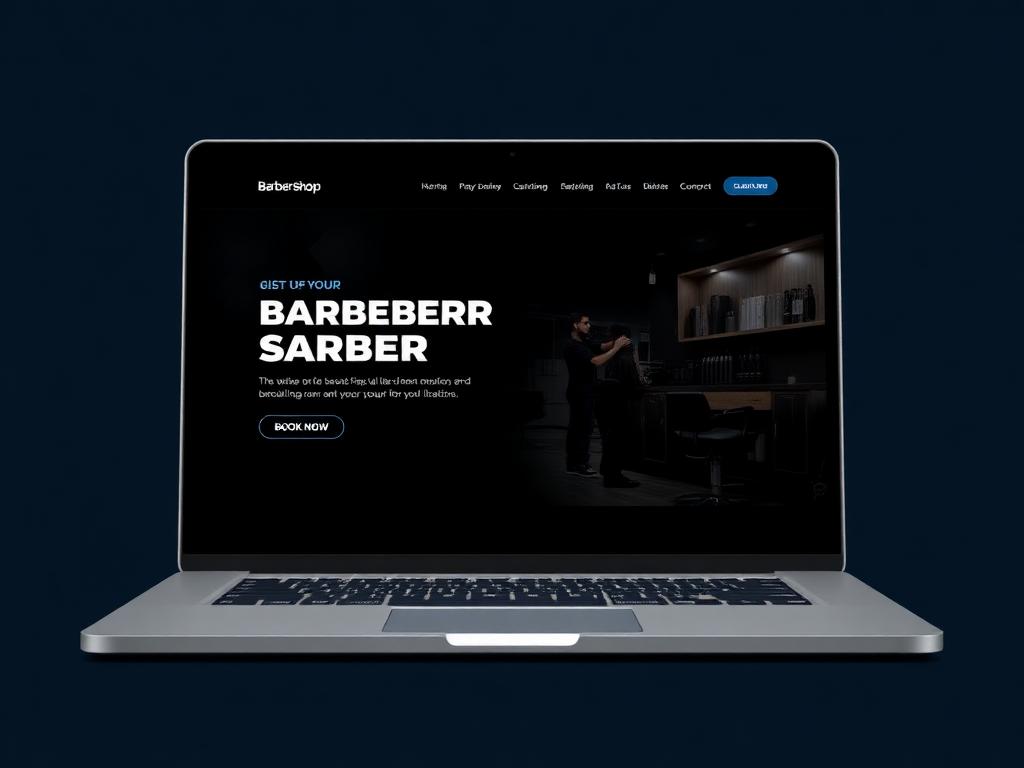 Sharp Line Barbers (Demo) website design by PeakWeb
